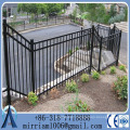 BC--1800 mm* 2400 mm Black Powder Coated Sloping steel fence